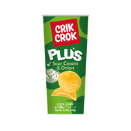 CRIK CROK GLUTÉNMENTES HAGYMÁS-TEJFÖLÖS BURGONYACHIPS 100G