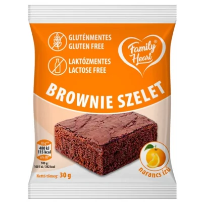 Family Heart narancs ízű brownie szelet 30 g