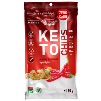 Keto chips + protein pikáns paprikás tepertő pörc 30 gr