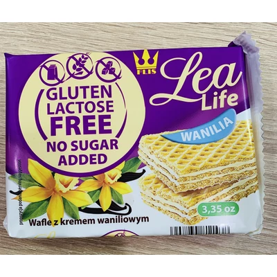 Lea life vaníliás nápolyi  glutén,cukor  és laktóz mentes 95g.