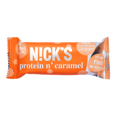 NICK'S Karamellás Protein Bar 50gr. /Gluténmentes/