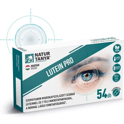 Natur Tanya® Lutein Pro szemvitamin – mikrokapszulázott szabad lutein + 7 féle tápanyag a látásért