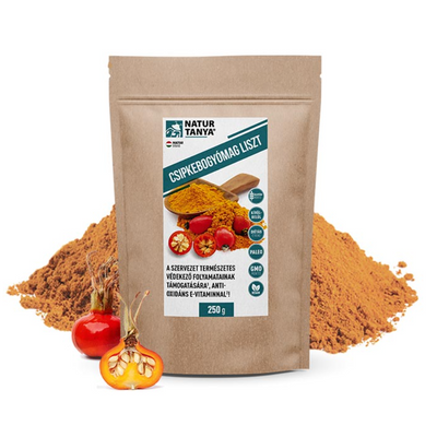Natur Tanya® Csipkebogyómag-liszt - immunerősítő, gyulladáscsökkentő, bőrtápláló, külsőleg-belsőleg.