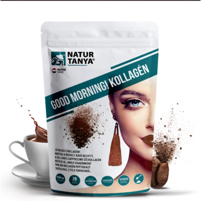 Natur Tanya® Good morning! Kollagén cappuccino - hal és marha kollagén peptidek, biotin, C-vitamin és cink-biszglicinát