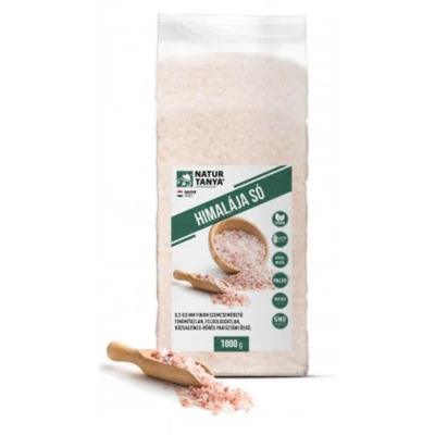 Natur Tanya® Himalája Só- 0,3-0,5 mm finom szemcseméretű finomítatlan, feldolgozatlan, rózsaszínes-vörös pakisztáni só 1000g