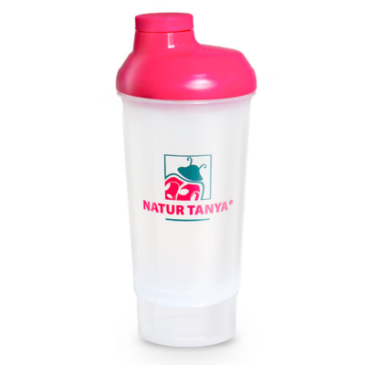 Natur Tanya® kulacs és shaker, alsó tárolórésszel - BPA-mentes, kényelmes használat, 500ml űrtartalom
