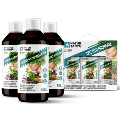 Natur Tanya® Puridren 60 napos Tisztító Program - 12 természetes gyógynövény és klorofill a szervezet méregtelenítéséhez és sav-bázis egyensúlyához