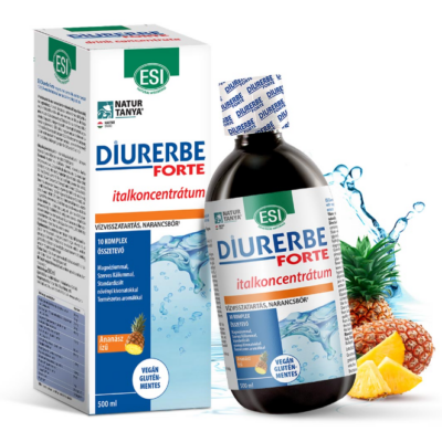 Natur Tanya® ESI® Diurerbe® Forte italkoncentrátum, Ananász íz – Vízvisszatartás és cellulit ellen. 500ml