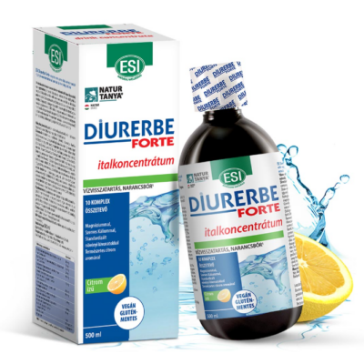 Natur Tanya® ESI® Diurerbe® Forte italkoncentrátum, citrom íz – Vízvisszatartás és cellulit ellen. 500ml