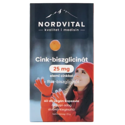 Nordvital Cink-biszglicinát + réz - 60db