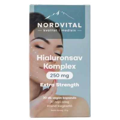 Nordvital Hialuronsav komplex vegán - 30db