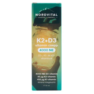 Nordvital D3+K2 Forte csepp 60 adag - 30ml