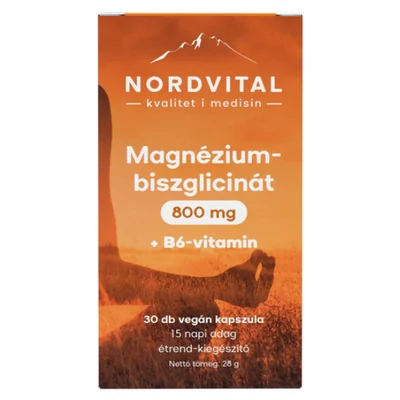 Nordvital Magnézium-biszglicinát + B6 - 90db