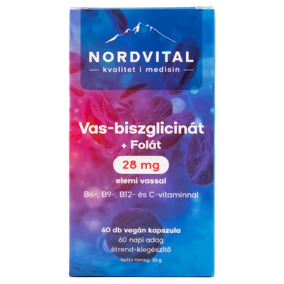 Nordvital Vas-biszglicinát vegán - 60db