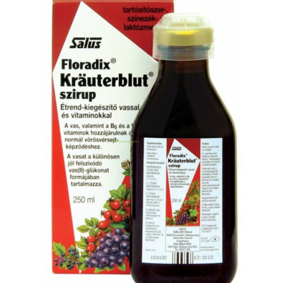 Salus Floradix Krauterblut szirup vashiány ellen 250 ml