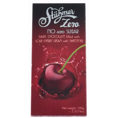 Stühmer Zero Meggykrémes étcsokoládé édesítőszerrel 100g