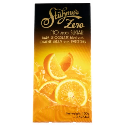 Stühmer Zero Narancskrémes étcsokoládé édesítőszerrel 100g
