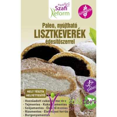 SZAFI REFORM NYÚJTHATÓ ÉDES KELT TÉSZTA HELYETTESÍTŐ LISZT (PALEO ÉS VEGÁN) GLUTÉNMENTES 500 g
