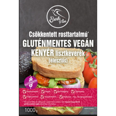 SZAFI FREE CSÖKKENTETT ROSTTARTALMÚ GLUTÉNMENTES VEGÁN KENYÉR LISZTKEVERÉK (ÉLESZTŐS KENYÉRHEZ) 1000 G