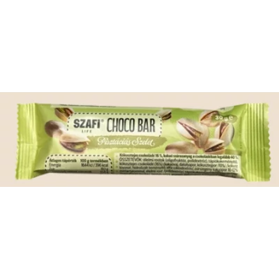 Szafi Life Choco bar Pisztáciás szelet 30g (gluténmentes)