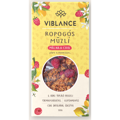 VIBLANCE MÁLNA & CHIA ROPOGÓS MŰZLI 300G.