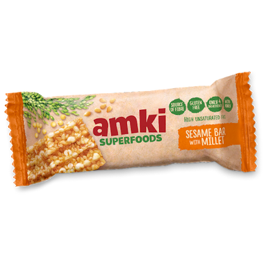 AMKI SUPERFOODS Mézes szezámszelet kölessel 33g.