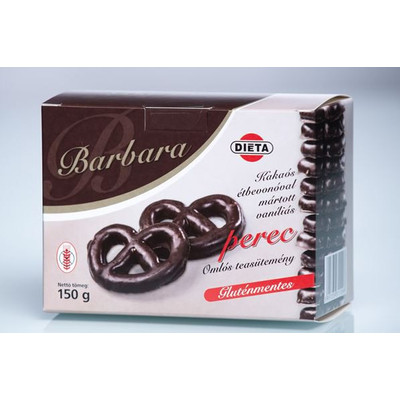 Barbara vaniliás perec étcsokiba mártva 150g.