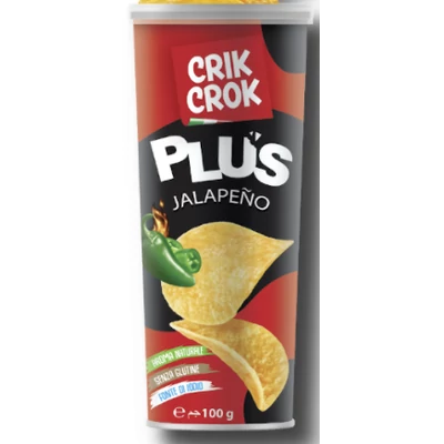 CRIK CROK JALAPENO PAPRIKÁS GLUTÉNMENTES CHIPS 100G. (ENYHÉN CSÍPŐS)