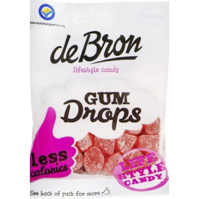 DeBron gum drops cukormentes,gm gumicukor 100g.