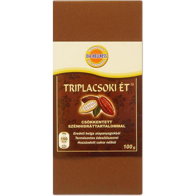Dia-Wellness Triplacsokoládé ét táblás 100gr.