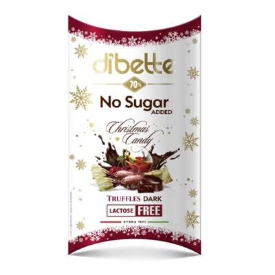 Dibette NAS Konyakmeggyes trüffelkrémmel töltött étcsokoládé desszert szaloncukor, hozzáadott cukor nélkül, édesítőszerekkel 220g LAKTÓZMENTES