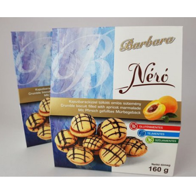 Barbara Néró – kajszibarackízzel töltött omlós sütemény 160g.