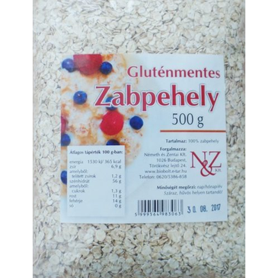 Nature Cookta Gluténmentes Zabpehely 500 gr.