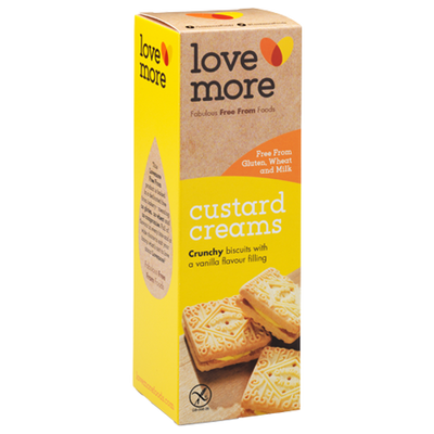 Love More vaníliakrémmel töltött keksz 115g.