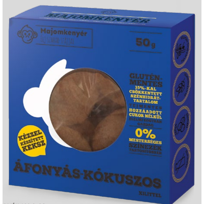 Majomkenyér áfonyás-kókuszos 50g.