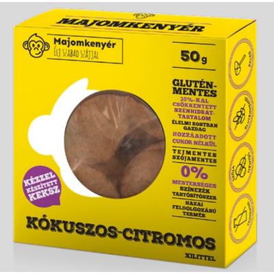 Majomkenyér kókuszos ̄citromos 50g.