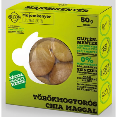 Majomkenyér törökmogyorós chia maggal 50g.