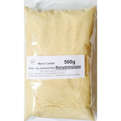 Mester glutén-,tej-,tojásmentes kenyérmorzsa 500 g.