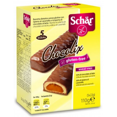 Schar g.m. Chocolix 110gr. /5x22gr/ /karamellás keksz tejcsokoládéba mártva/