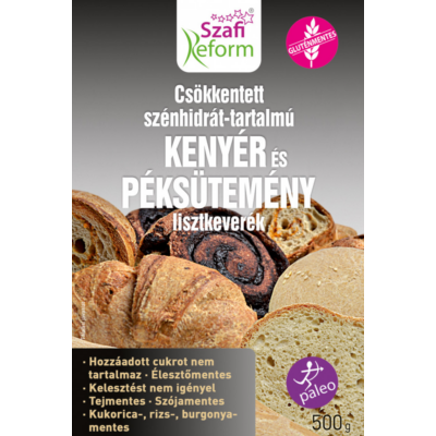 Szafi Reform Csökkentett Szénhidrát tartalmú Paleo kenyér és péksütemény lisztkeverék 500 gr.